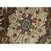 Close-up of the Blue and Brown rug's motif and surface texture