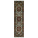 Blue and Brown Heriz Serapi runner shown in an isolated full view