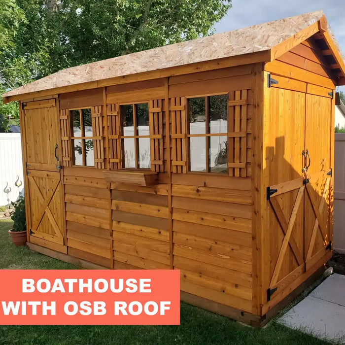 Cedarshed - Boathouse Canoe & Kayak Storage Shed Kit - with OSB Roof
