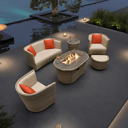 Bon Pergola Orchard Outdoor Fire Pit Patio Set