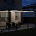 Bon Pergola - 13x19 Villa Pergola Kit - Night with the Led lights on