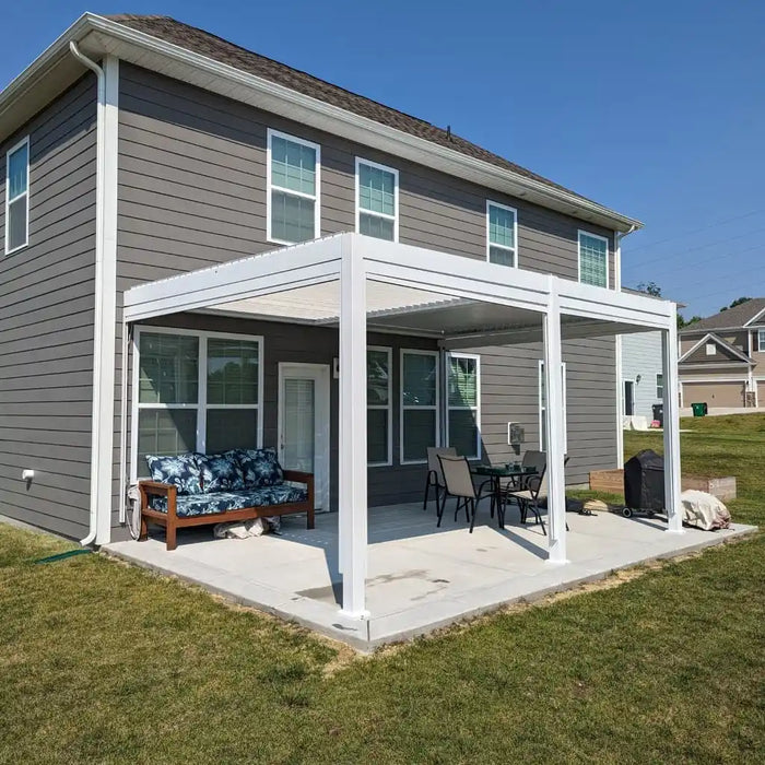 Bon Pergola - 13x19 Villa Pergola Kit - White Freestanding