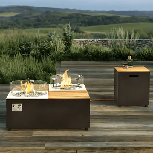 Bon Pergola Woodbury Fire Pit Patio Set