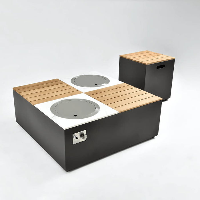 Bon Pergola Woodbury Fire Pit Patio Set - Side Table