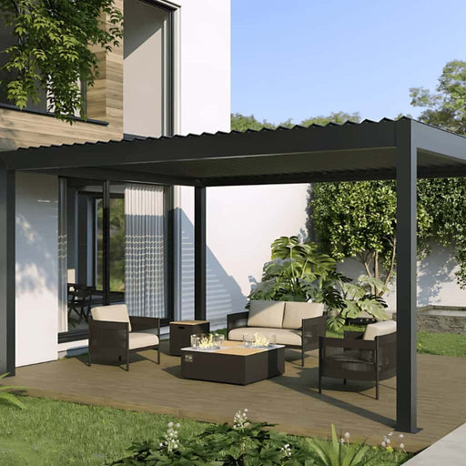 Bon Pergola Woodbury Outdoor Fire Pit Patio Set 