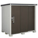 YODOKO - Premium Outdoor Large Metal Shed LMDS - Brown Isolated
