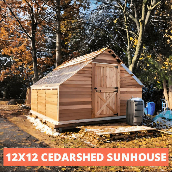 Cedarshed - 12x12 Sunhouse Western Red Cedar Greenhouse
