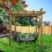 Cedarshed - 8x8 Mabel Pergola Shed - Garden View