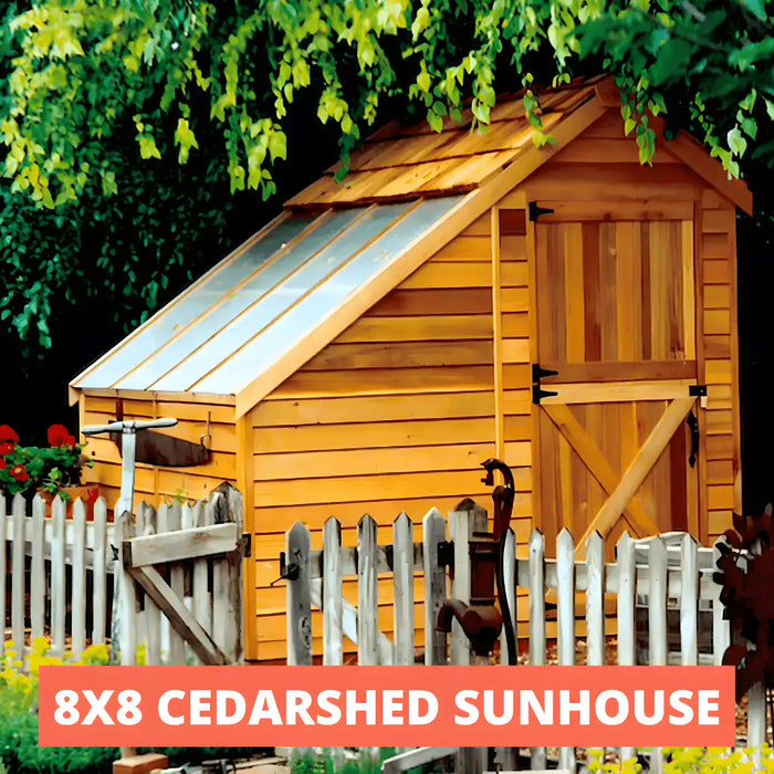 Cedarshed - 8x8 Sunhouse Cedar Greenhouse Kit