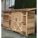 Cedarshed Bayside red cedar lean shed product view for compact outdoor storage.