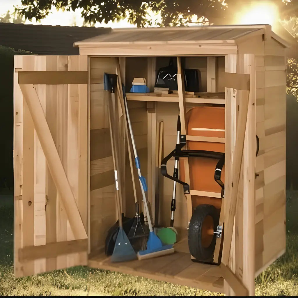 Cedarshed DIY 4x4 Green Pod Wooden Garbage Can & Recycling Bin Shed Kits - GP44