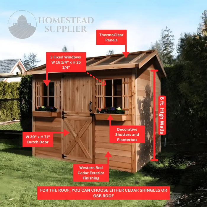 Cedarshed Hobbyhouse Prefab Shed Kit
