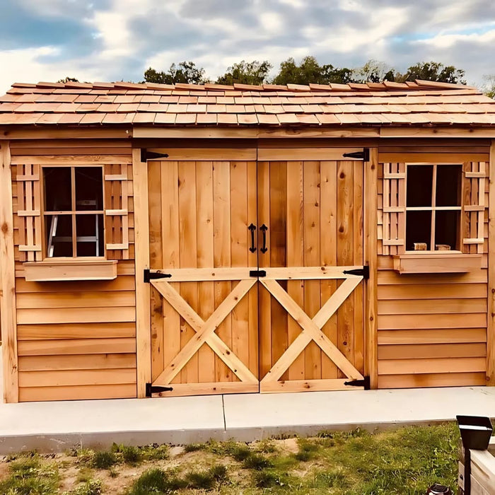 Cedarshed - Longhouse Backyard Storage Shed - Concrete Slab