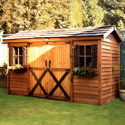 Cedarshed - Longhouse Gable Style Double Door Shed Kit