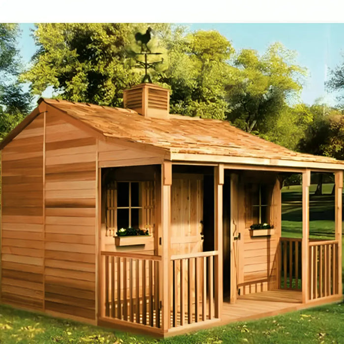 Cedarshed Ranchhouse Prefab Cottage Kit - with Cupola and Weathervane