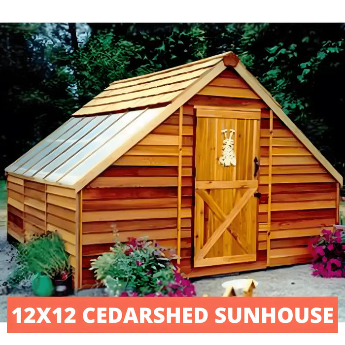 Cedarshed - Sunhouse 12x12 Cedar Greenhouse Kit