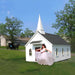 Little Cottage Company - Little Cottage Chapel Playhouse Kit - with a Kid