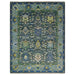 Full view of the 8x10 rectangular Oushak rug with an antique-inspired pattern