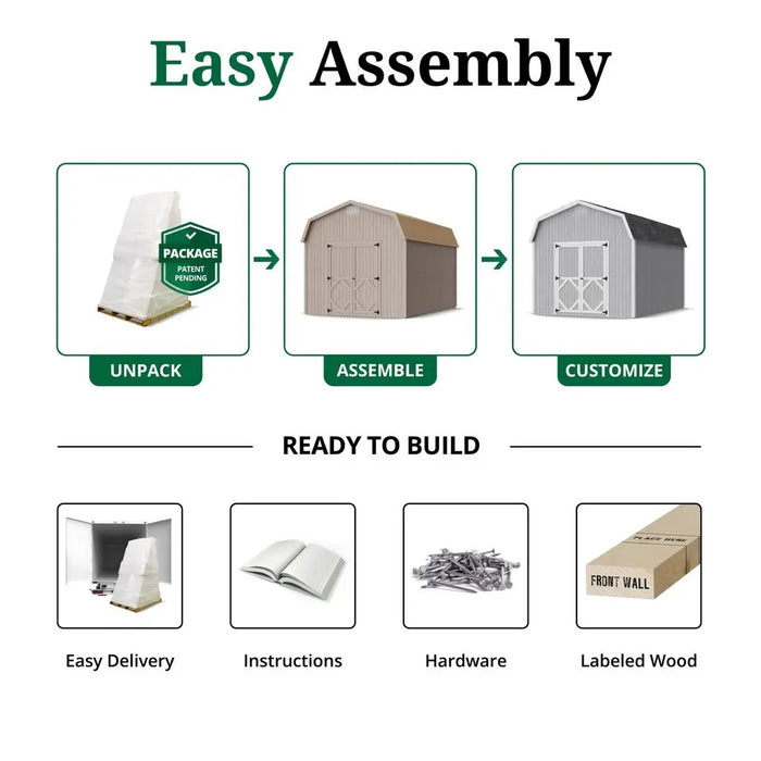 Little Cottage Co. Classic Gambrel Barn 6' Sidewall Kit