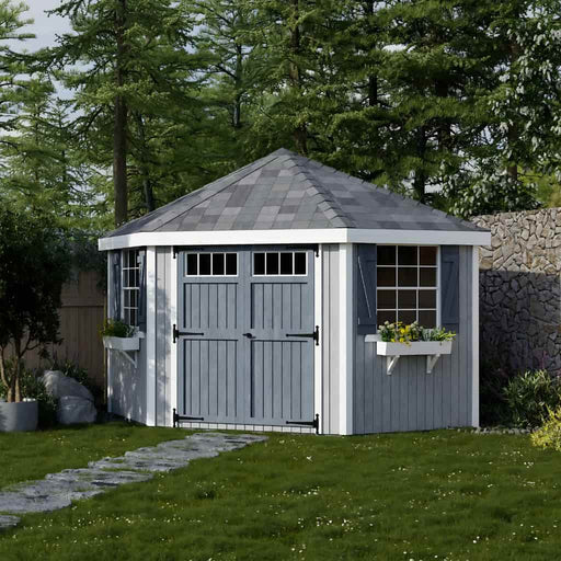 Little Cottage Company - 10x10 Colonial Five Corner Storage Shed Kit - View