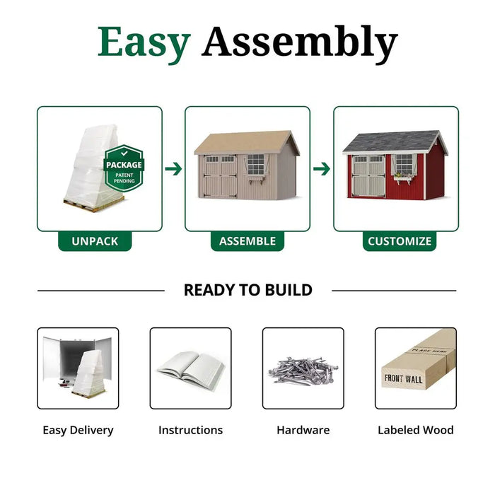 Little Cottage Co. Colonial Pinehurst Storage Shed Kit