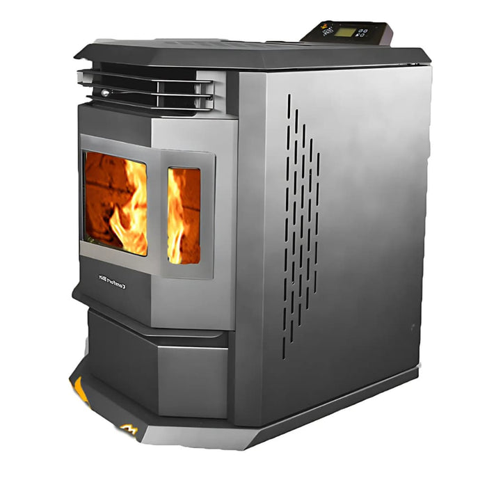 ComfortBilt - HP22-SS Black Pellet Stove Stainless Steel - Left