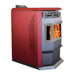 ComfortBilt - HP22-SS Burgundy Pellet Stove Stainless Steel - Right