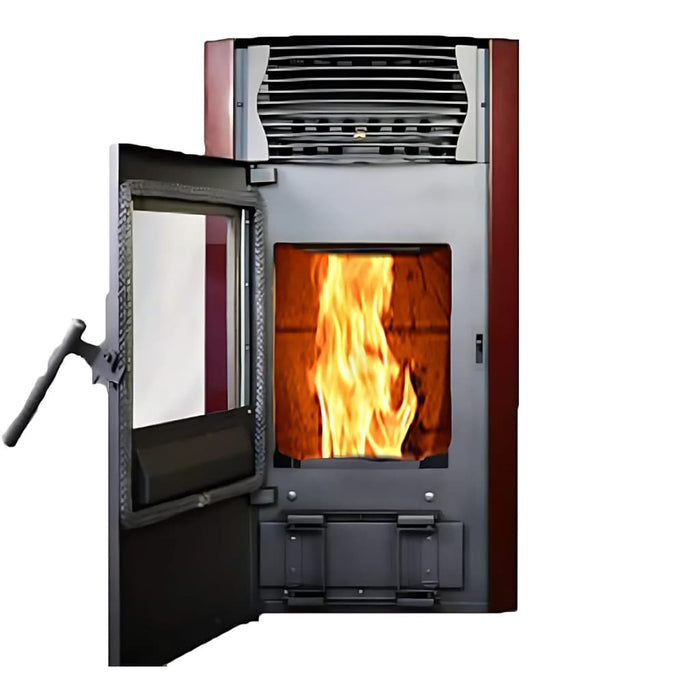 ComfortBilt - HP50S Burgundy Pellet Stove - Front