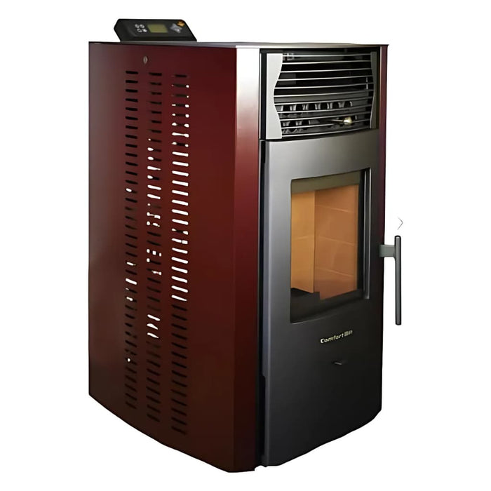 ComfortBilt - HP50S Pellet Stove Burgundy - Right View