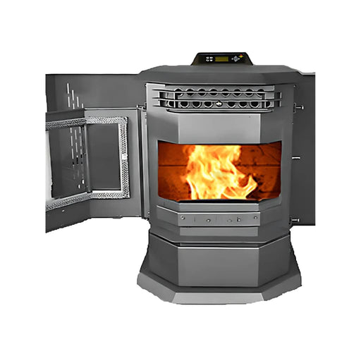 ComfortBilt - HP22-SS Stainless Steel Pellet Stove - Black Front