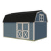 Best Barns Craftsman’s Cove 10x16 shed with offset eave doors, front and end view