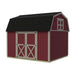Best Barns Craftsman's Cove 10x12 shed with centered eave doors, front and right side