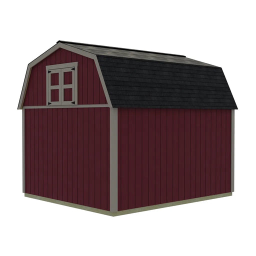 Craftsman's Cove 10x12 eave-door shed viewed from the opposite end