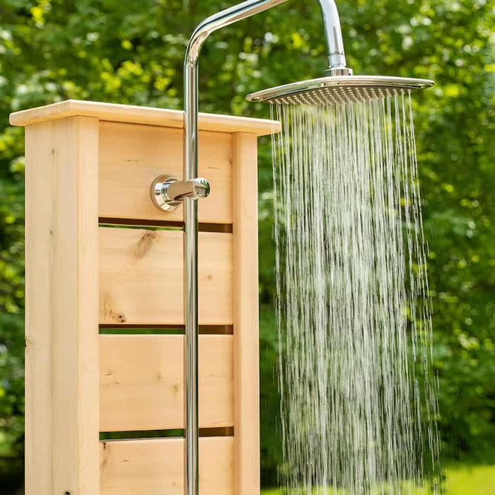 Dundalk - Canadian Timber Sierra Pillar Shower - Water Turned on