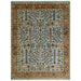 Full rectangular rug cutout with a dense, narrow-pattern composition