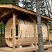 Dundalk - Canadian Timber Tranquility Outdoor Barrel Sauna CTC2345 - Under a Roof