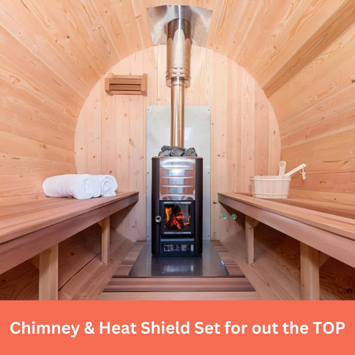Dundalk - Canadian Timber Harmony CTC22W - Chimney & Heat Shield Set for out the Top Add on