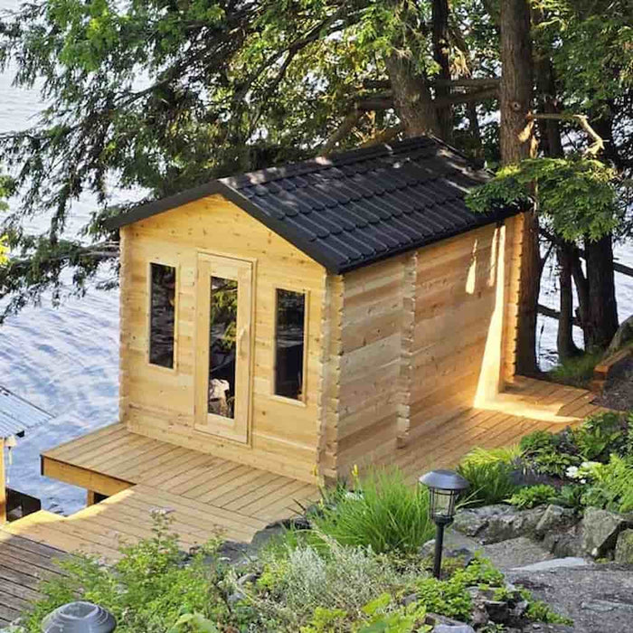 Canadian Timber Georgian Cabin Sauna with Changeroom - Overview