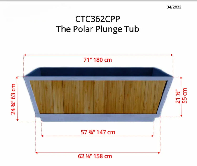 Dundalk - The Polar Plunge Tub - Dimensions