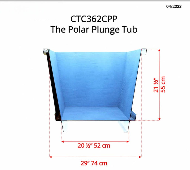 Dundalk - The Polar Plunge Tub - Interior Dimensions