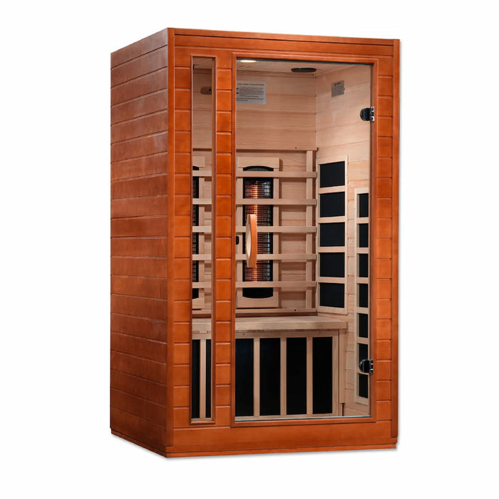 Golden Designs Dynamic Cordoba 2-Person Full Spectrum Infrared Sauna with Near Zero EMF in Canadian Hemlock - Main