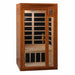 Golden Designs Dynamic Barcelona Elite 1-2 Person FAR Infrared Sauna with Ultra Low EMF in Canadian Hemlock - Front
