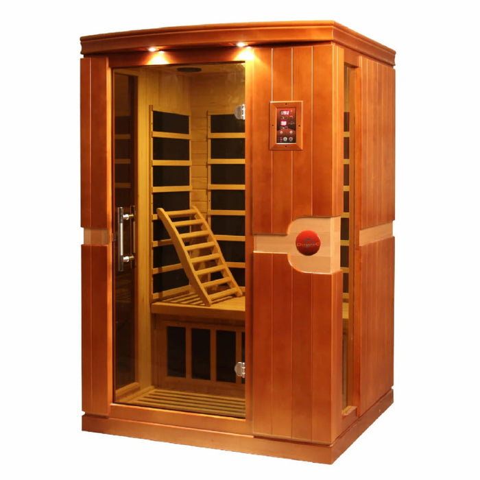 Golden Designs Dynamic Venice Elite 2-Person FAR Infrared Sauna with Ultra Low EMF in Canadian Hemlock - Side
