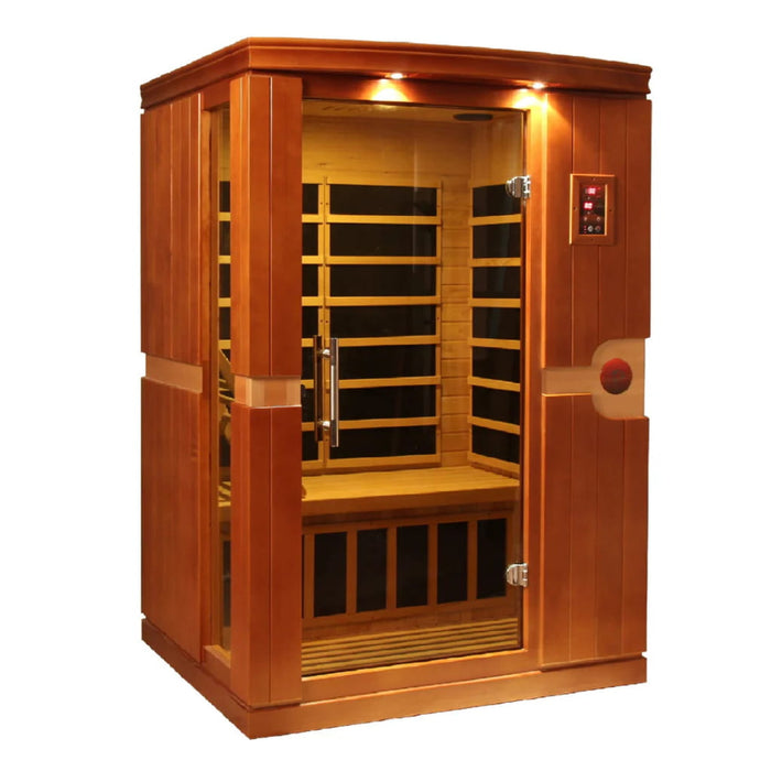 Golden Designs Dynamic Venice 2-Person FAR Infrared Sauna with Low EMF in Canadian Hemlock - Main