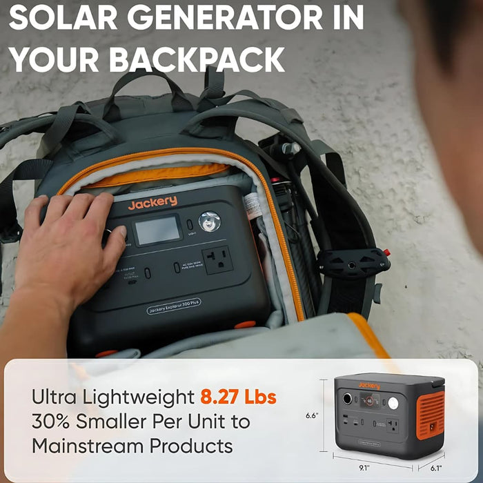 Jackery - Explorer 300 Plus Portable Power Station - Ultra Lightweight at 8.27 lbs