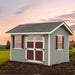EZ-Fit Heritage Shed Kit - Quick-Ship - Gray with Maroon Door