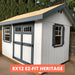 EZ-Fit Heritage Shed Kit - Quick-Ship - White with Yellow Roof