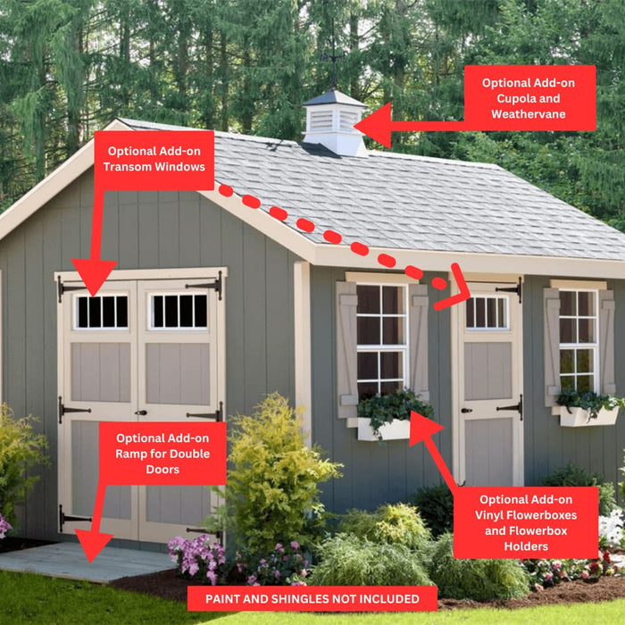 EZ-FIT - Riverside Shed Kit - Parts Labeled