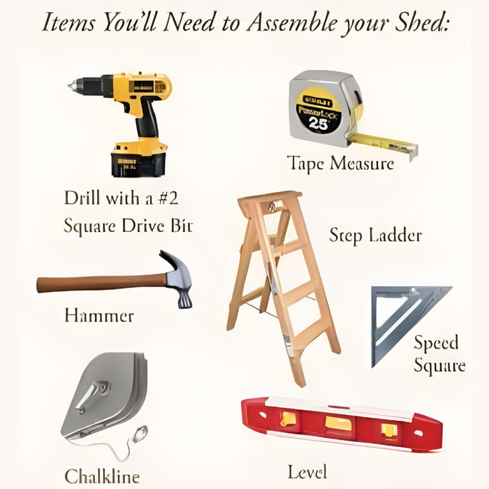 Ez Fit Shed Assembly Tools