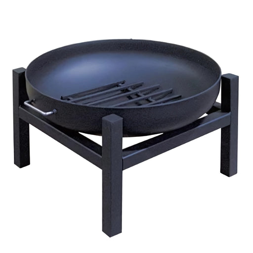 Master Flame Round Fire Pit Bowl with Four Leg Base-Square and Grate
